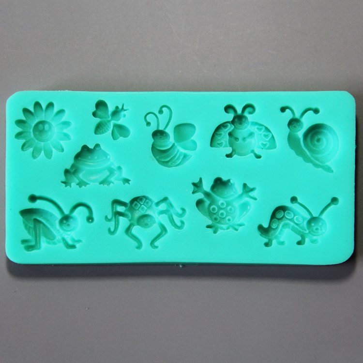 HB0873 Insects silicone fondant mold,Silicone Cake Fondant Mold