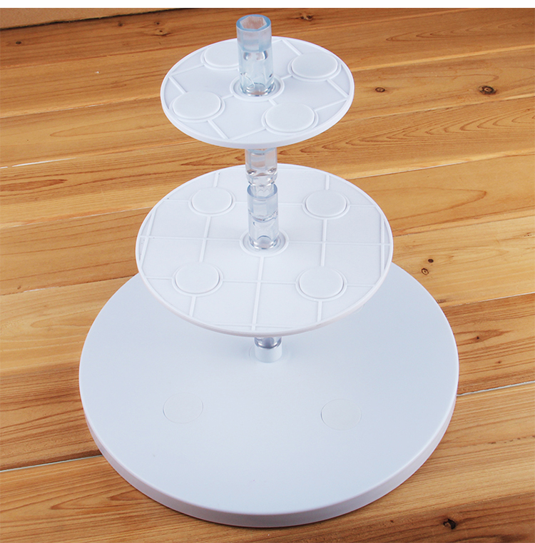 HB0989A Plastic Suspended cake rack cake cupcake turntable stand(3tiers)for Wedding Decoration