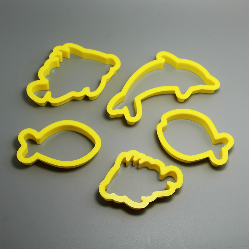 HB0201 pcs Plastic Fish Shape cookie cutter set cake decoration tools set