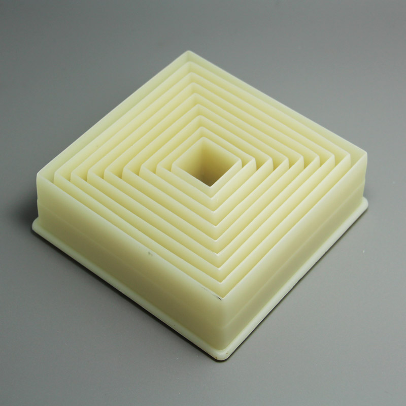 HB0289 9pcs Nylon Square-shape shape cutters with fluted edge,Cake Mold
