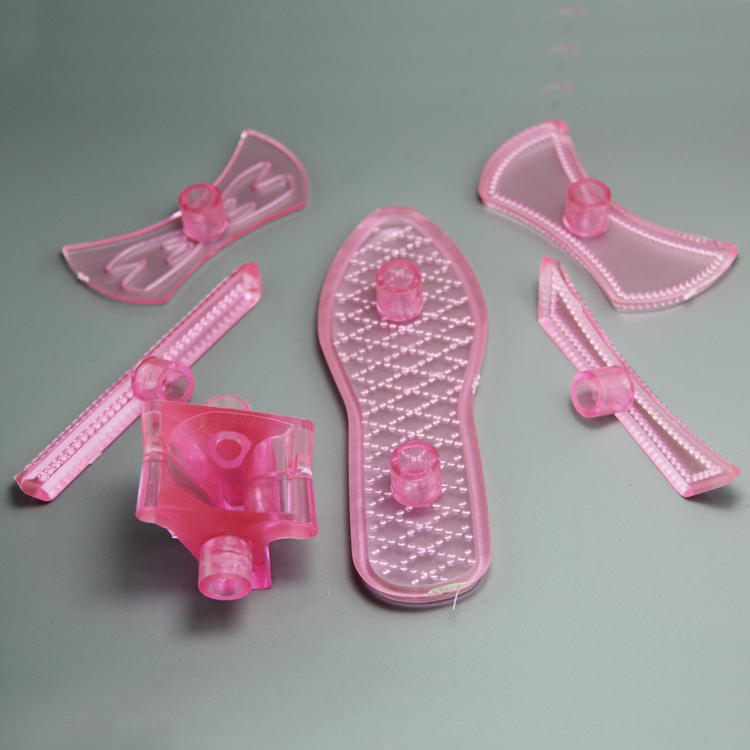 HB0627  Plastic Lady Shoes Shape Stampes set fondant embosser