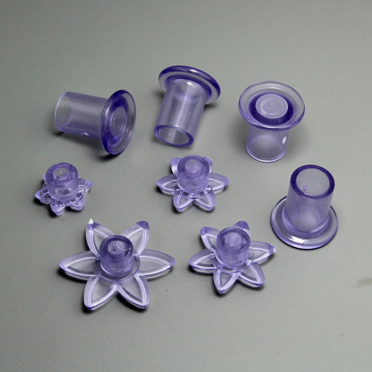 HB0761 Plastic 4pcs 6petals tiny daisy shaped impressing mould set