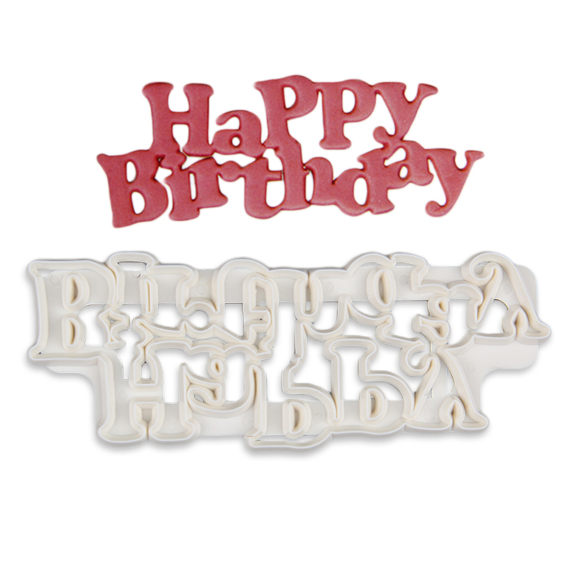 HB0953C Plastic Happy Birthday Theme Cake Fandant Mold