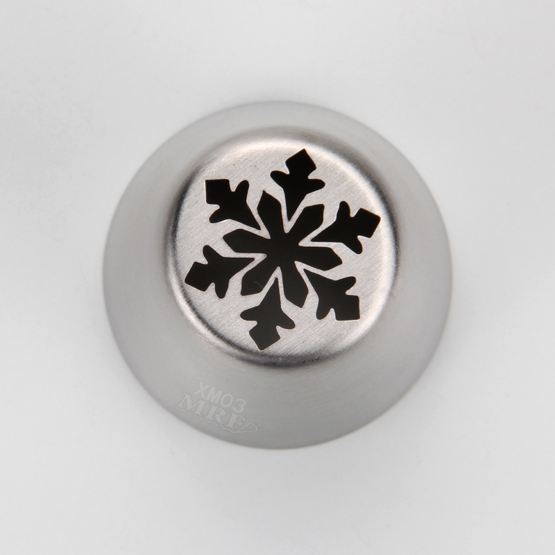 HBXM03 New Stainless steel Christmas Theme Russian Tips(Arrow Snowflake)