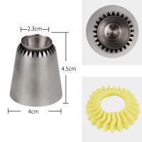 HBR004 New Design Stainless Steel Large Sultane Closed Star Cookie Icing Nozzle