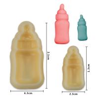 HB1067B Plastic 2pcs mini baby bottle mould fondant pastry embosser set