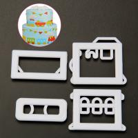 HB1095F Plastic Bus 3D Cookie Cutters/Molds set