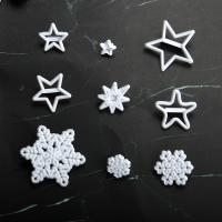 HB1101J Plastic Snowflakes&Stars Shapes Cake Fondant Press Mold set