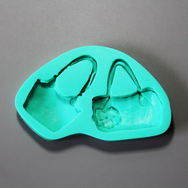 HB0929 perfume lay bag silicone mold for cake fondant decoration