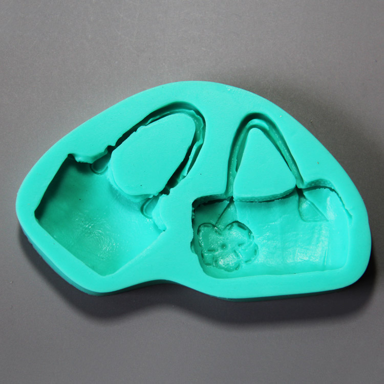 HB0929 perfume lay bag silicone mold for cake fondant decoration