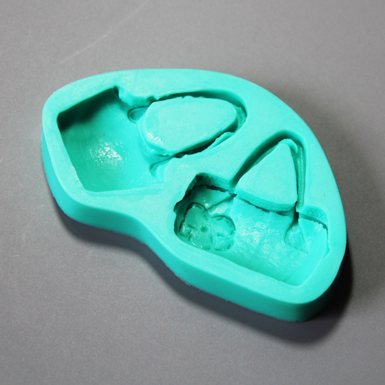 HB0929 perfume lay bag silicone mold for cake fondant decoration