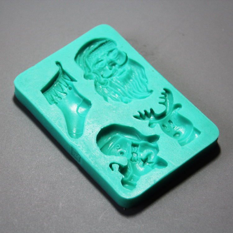 HB0869 Christmas theme silicone mold for kae fondant decoration