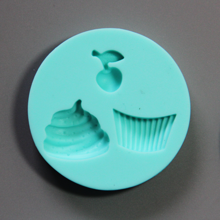 HB0782 4pcs bowtie and fruits silicone mold for cake fondant decorating