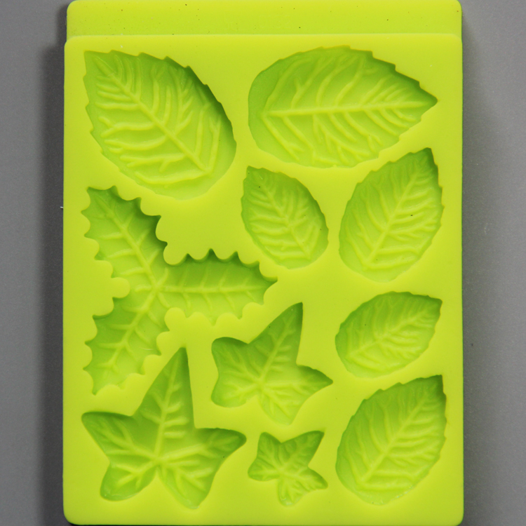 HB0792 Leaves silicone mold for cake fondant decorating