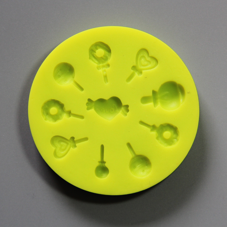 HB0806 lollipop silicone mold for cake fondant decorating