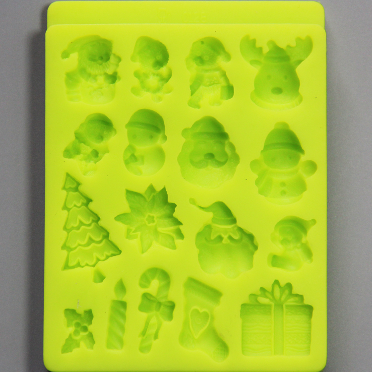 HB0788  Christmas theme silicone mold for cake fondant decorating