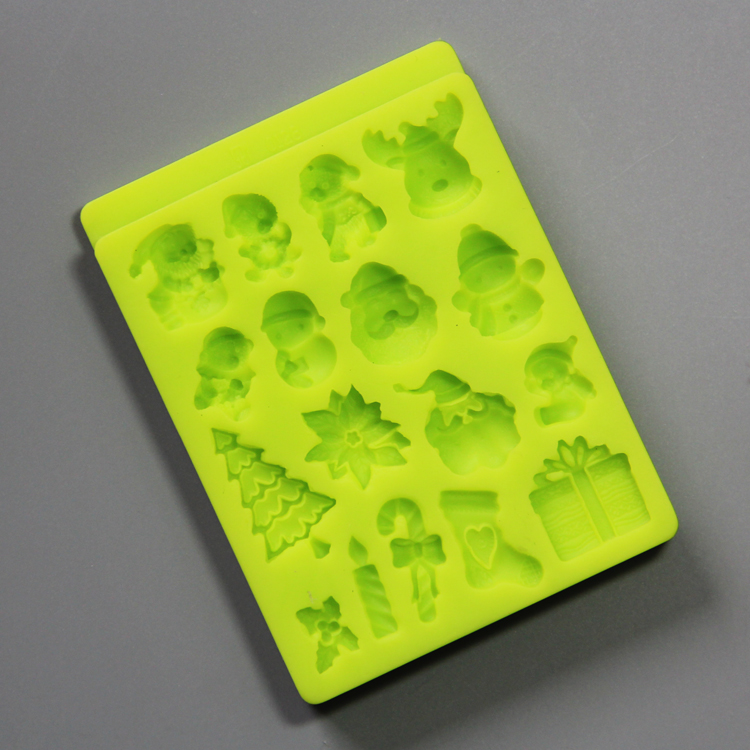 HB0788  Christmas theme silicone mold for cake fondant decorating