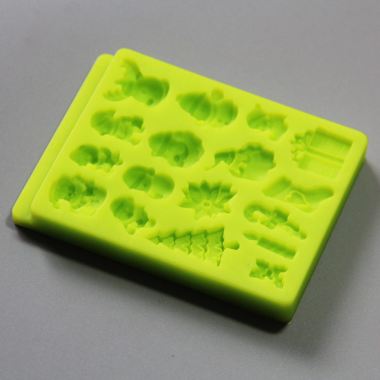 HB0788  Christmas theme silicone mold for cake fondant decorating