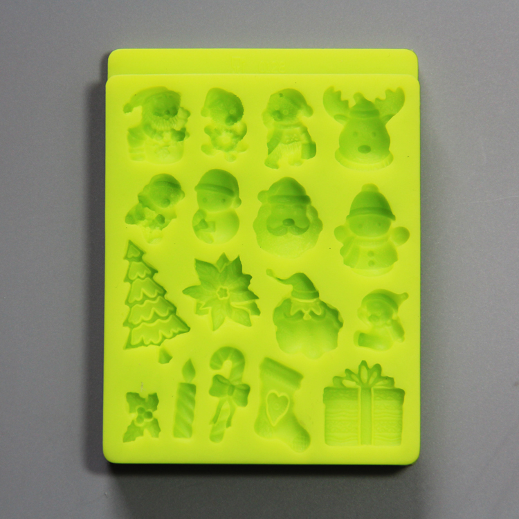 HB0788  Christmas theme silicone mold for cake fondant decorating