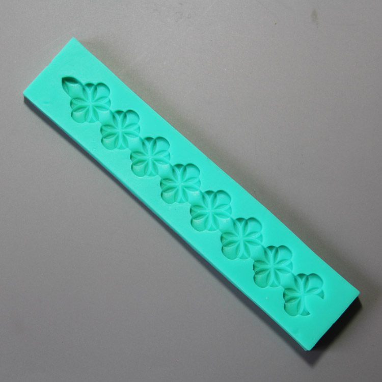 HB0911 Mini flower rectangle silicone mold for cake fondant decoration