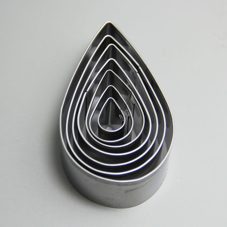 HB0959 7pcs stainless steel leaf cake cutter for cake decoration