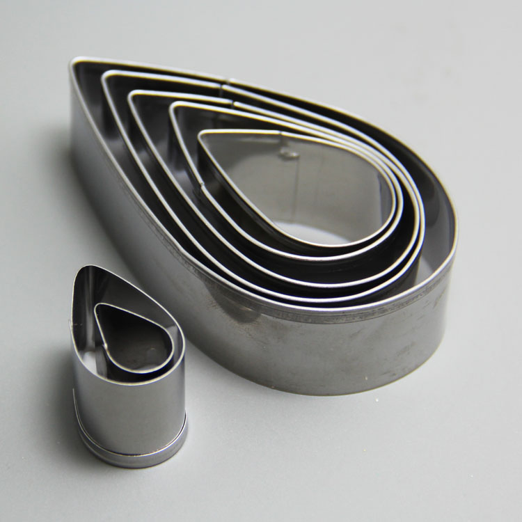 HB0959 7pcs stainless steel leaf cake cutter for cake decoration