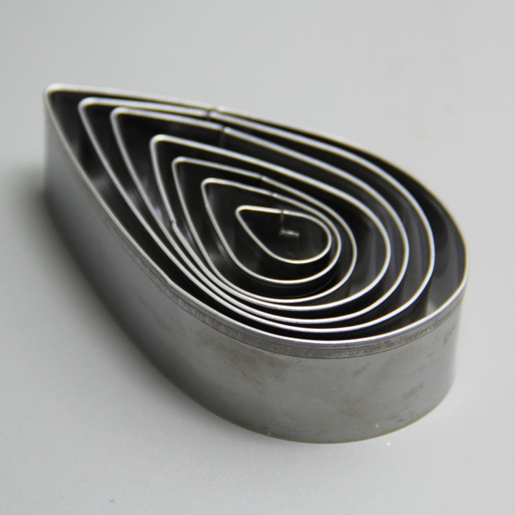 HB0959 7pcs stainless steel leaf cake cutter for cake decoration