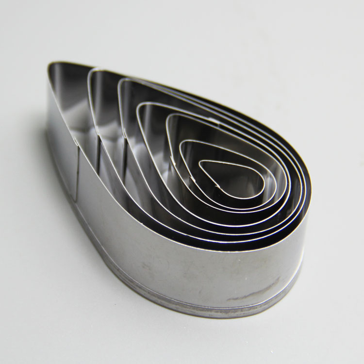HB0959 7pcs stainless steel leaf cake cutter for cake decoration