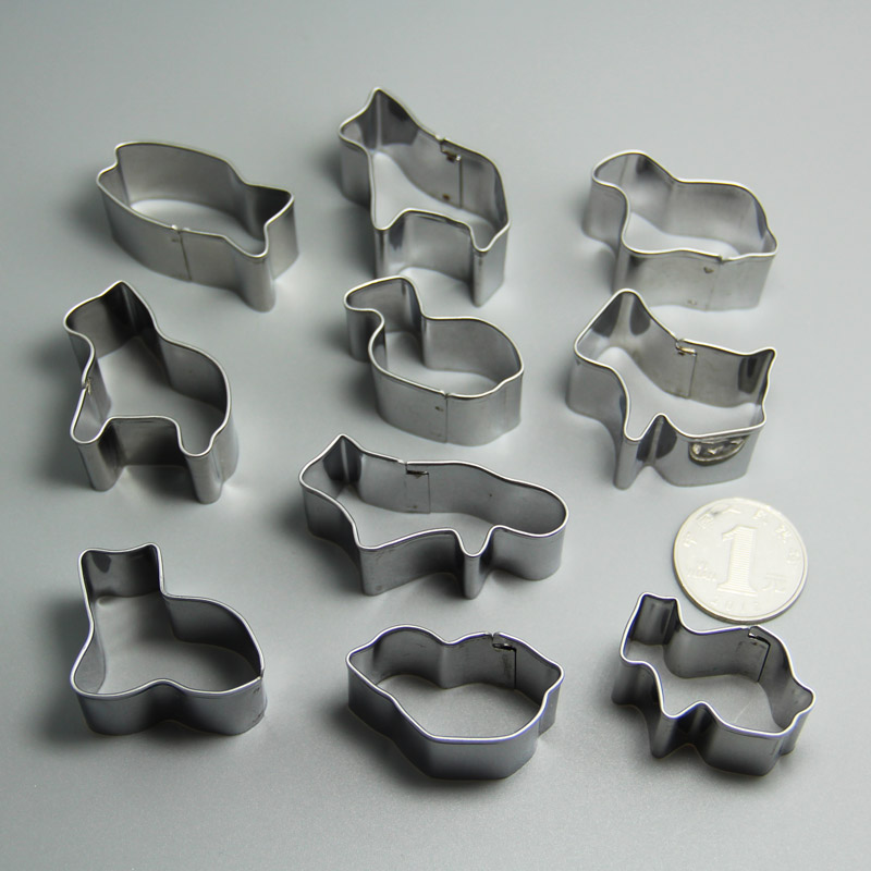 HB0218 Metal 10pcs Animal Shaped cookie cutter set