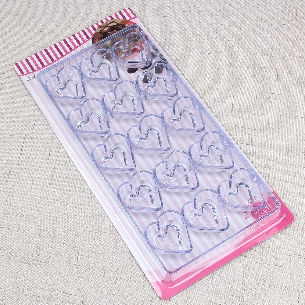 CC0001 Polycarbonate 15 Heart Chocolate Mold