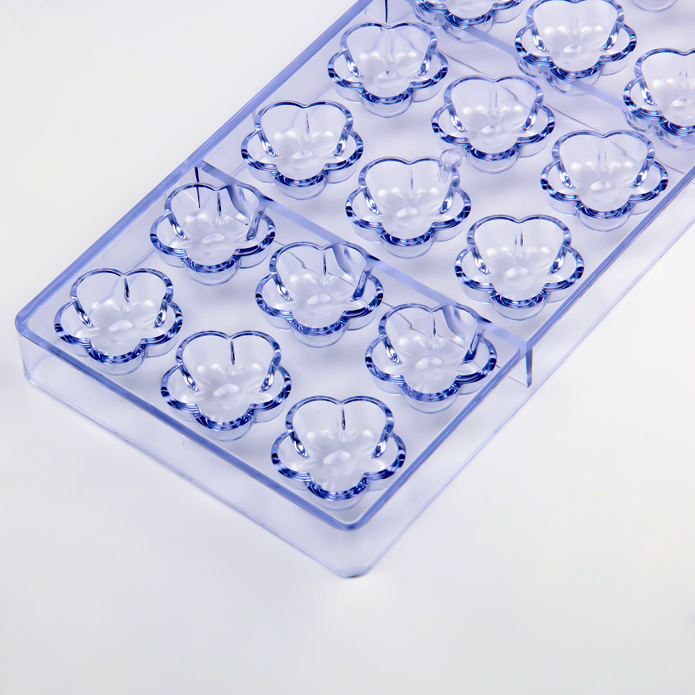 CC0011 Polycarbonate Flower Shape Chocolate Mould DIY Baking Mold
