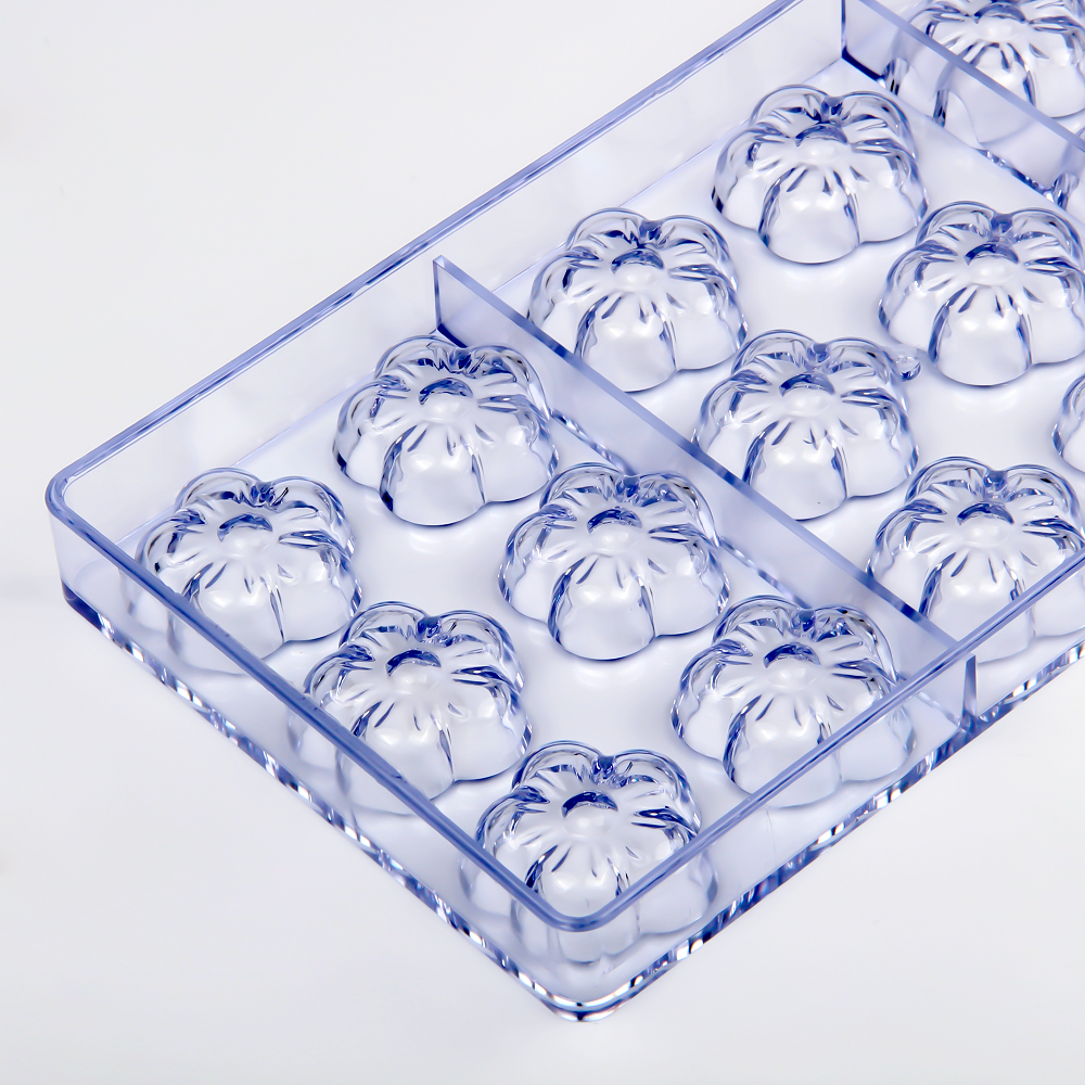 CC0011 Polycarbonate Flower Shape Chocolate Mould DIY Baking Mold
