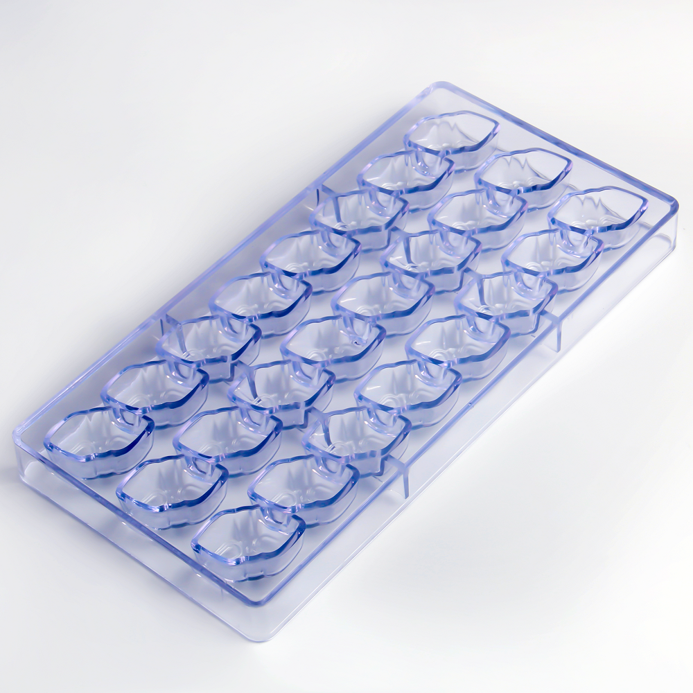 CC0012 Polycarbonate Double Heart Shape Chocolate Mould DIY Baking Mold