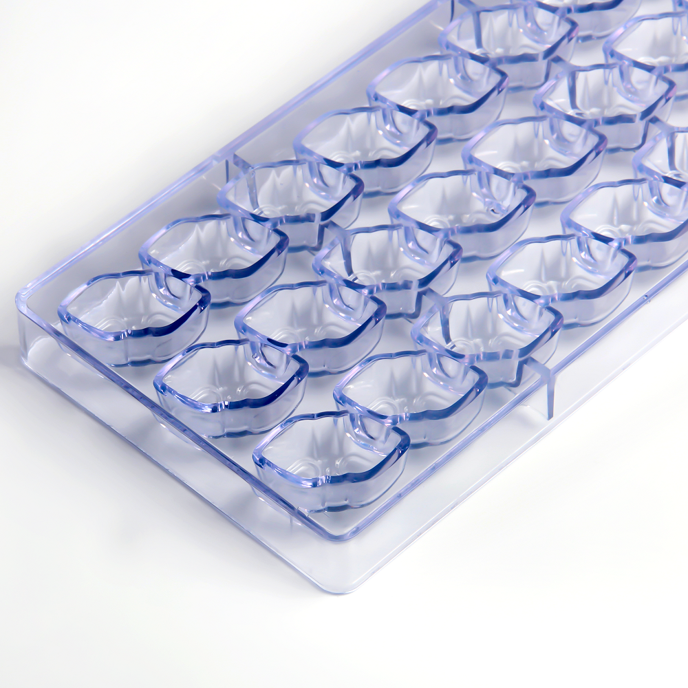 CC0012 Polycarbonate Double Heart Shape Chocolate Mould DIY Baking Mold