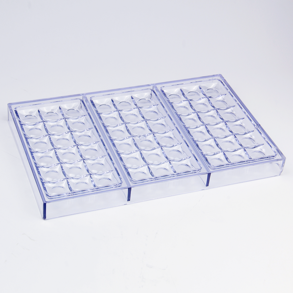 CC0081 Polycarbonate 54 Square with protruding​ Shapes Chocolate Mould DIY Baking Mold