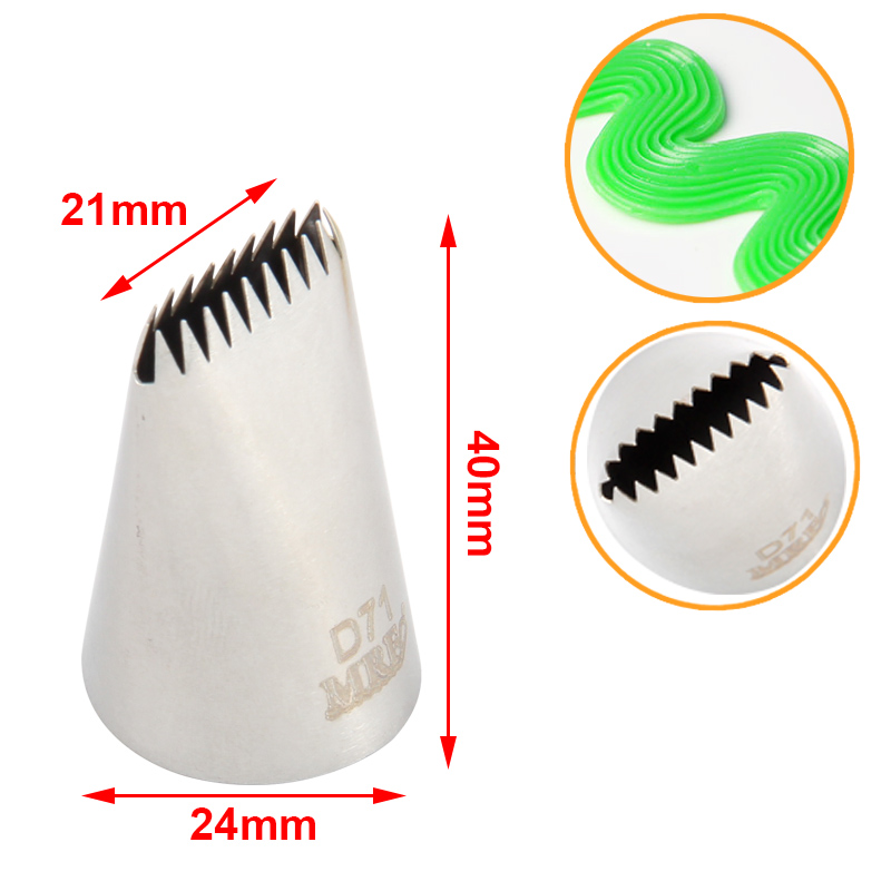 HBD71  Cake Decorating Double 20 Teeth Nozzle #D71