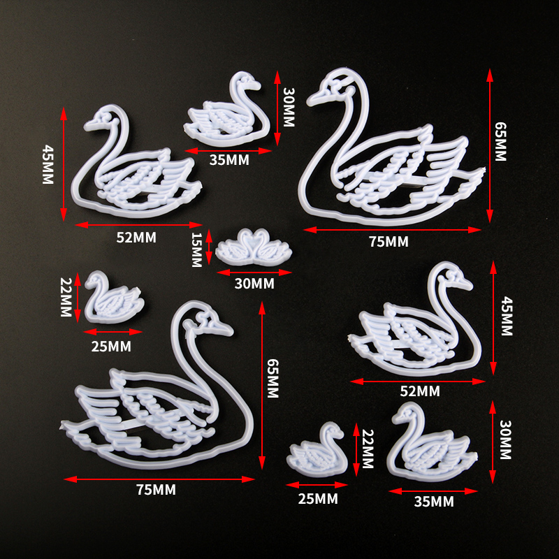 HB0311D Plastic Swan Shape Press molds set