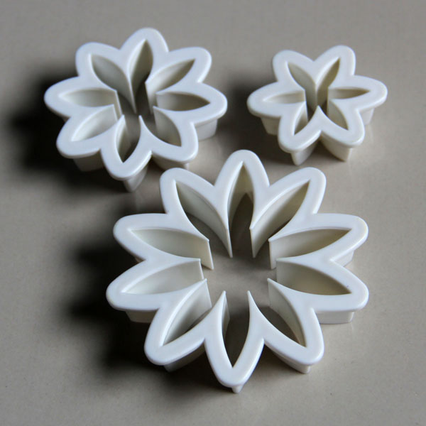 HB0439 Plastic Daisy cookie Cutter Mold fondant embosser cake decoration