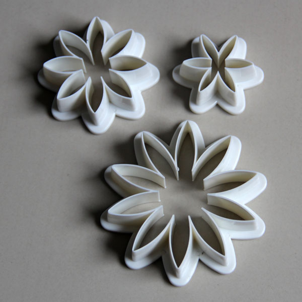 HB0439 Plastic Daisy cookie Cutter Mold fondant embosser cake decoration