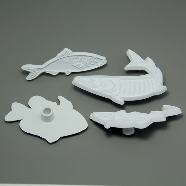 HB0563 Plastic 4pcs Fabulous Fish Press Cake Fondant Mold set