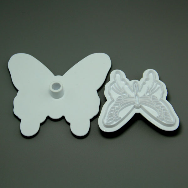 HB0567 Plasrtic 2pcs Butterfly Shape Cake Fondant Press Mold set