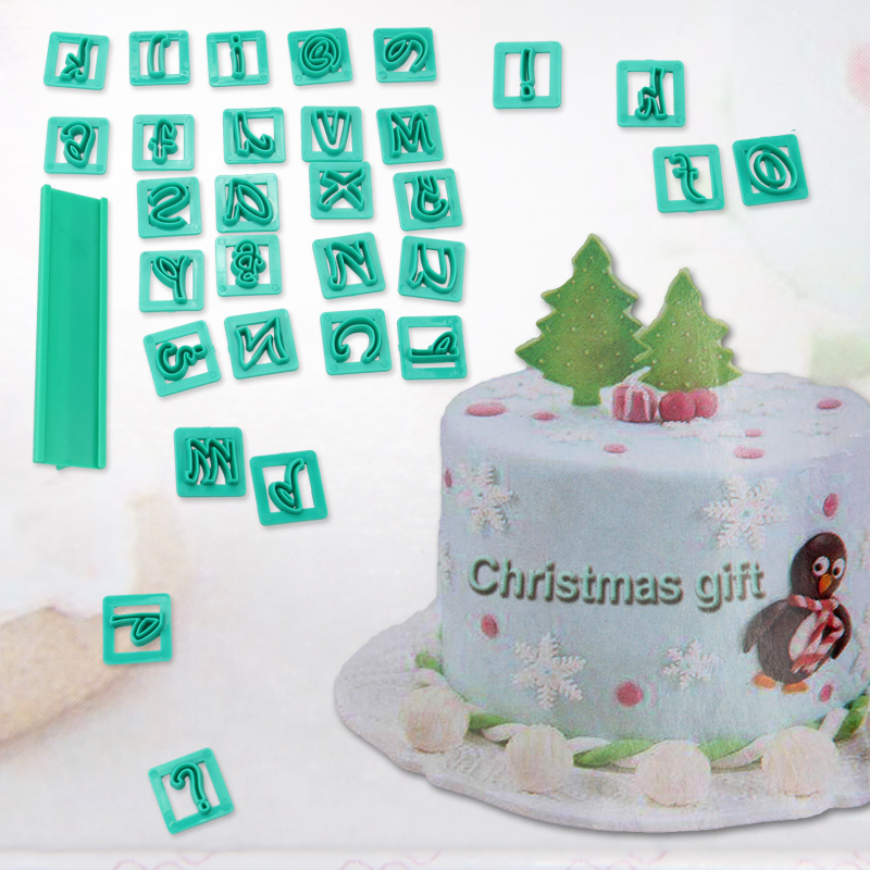 HB0568B  New 29pcs Plastic Alphabet Letter &Symbol Cookie Cutters Set
