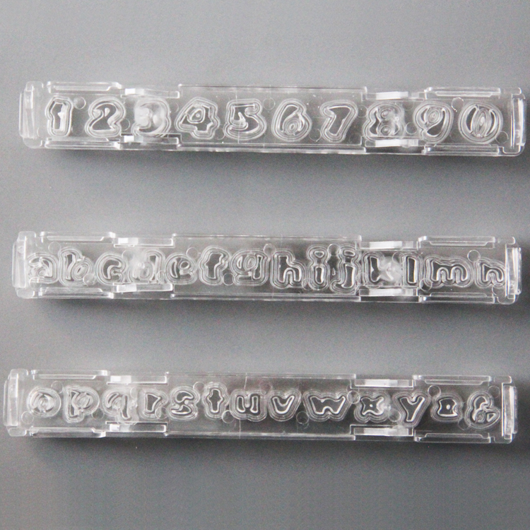 HB0690 plastic Alphabet&Lower case letters icing fondant stamp embosser