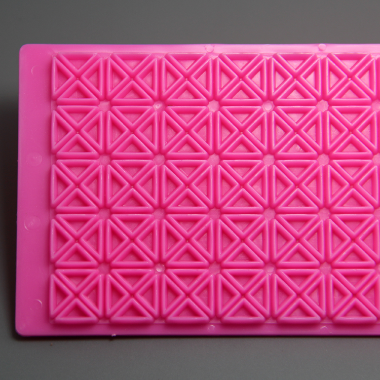 HB0769 Plastic Geometry printed quilt fondant cake decoration embosser