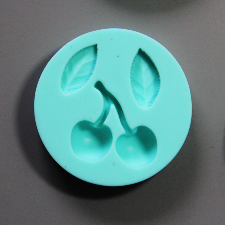 HB0782 4pcs bowtie and fruits silicone mold for cake fondant decorating