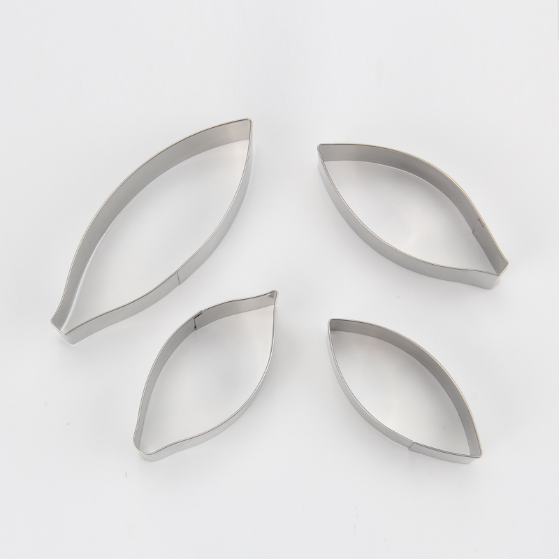 HB0958K 4pcs Stainless Steel Different Flowers and Leaves Shape Cookie Cutters set