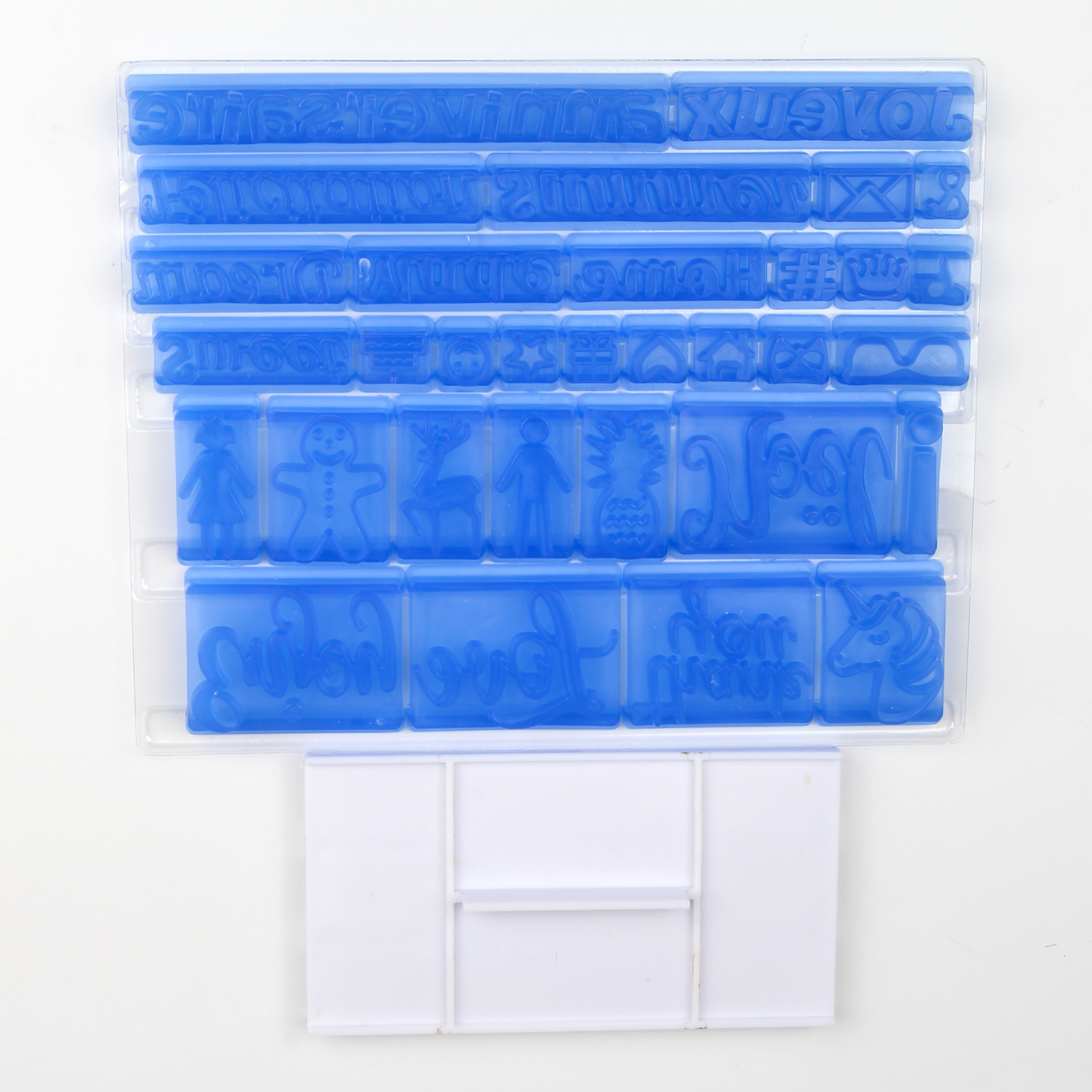 HB0963D Plastic Detachable Mini Letters Cookie Stamp Molds Set