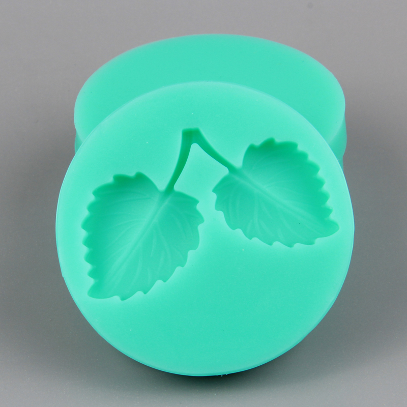 HB1016  New Mulberry leaves silicone cake fondant mold