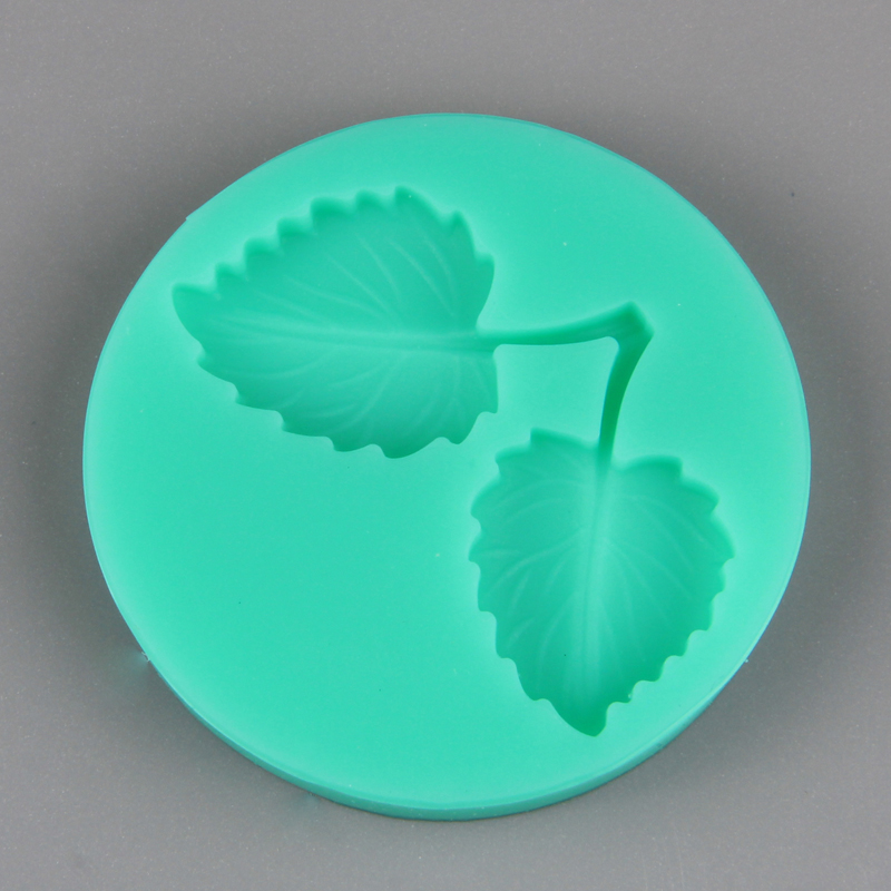 HB1016  New Mulberry leaves silicone cake fondant mold