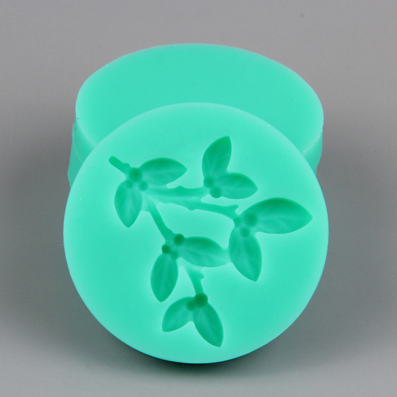 HB1017  New Olive leaves silicone cake fondant mold